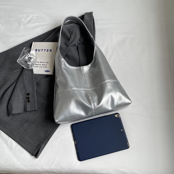 Juego De Bolsos De Mujer De 5 Unidades, Cartera, Bolsos De Mano De Piel Sintética, Gris Oscuro (Gris) - AS-131E