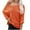 Orange, variant on 2023 Fall Winter Women'S Off Shoulder Sweaters Batwing 3/4 Sleeve Casual Loose Fit Solid Knit Pullover Jumper