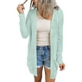 thumbnail image 3 of Fiaer Long Cardigans Sweaters for Women with Pocket Long Sleeve Plus Size V Neck Lightweight Fashion Knit Tops Mint Green S, 3 of 8