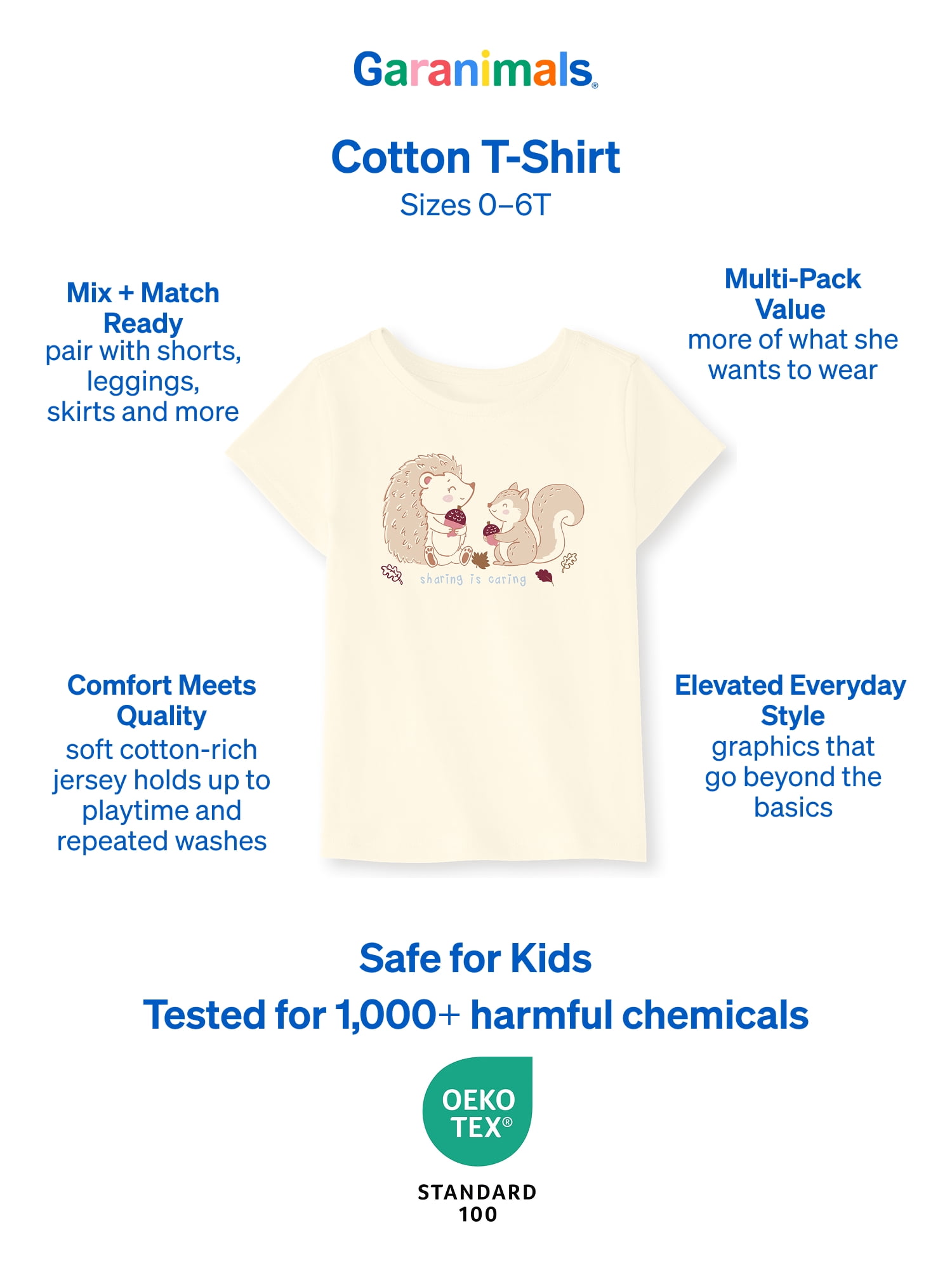 Garanimals Baby & Toddler Girl Shirts Single & 3-Pack Sizes Tee 0-6T