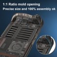 thumbnail image 4 of Transparent Back Plates Shell Cover for Steam Deck/Steam Deck OLED, Handheld Console Housing Case Replacement DIY Clear Back Shell with Cooling Vents Heat-Dissipation (Transparent Black), 4 of 8