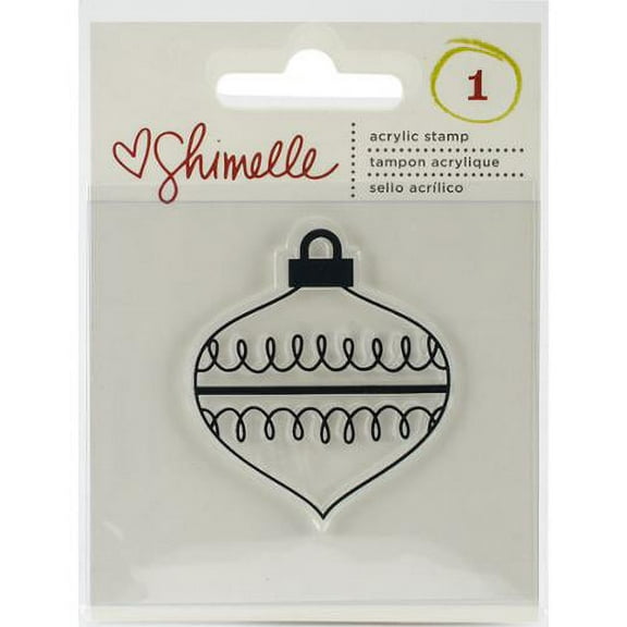 American Crafts Christmas Magic Collection Clear Acrylic Stamps Ornament