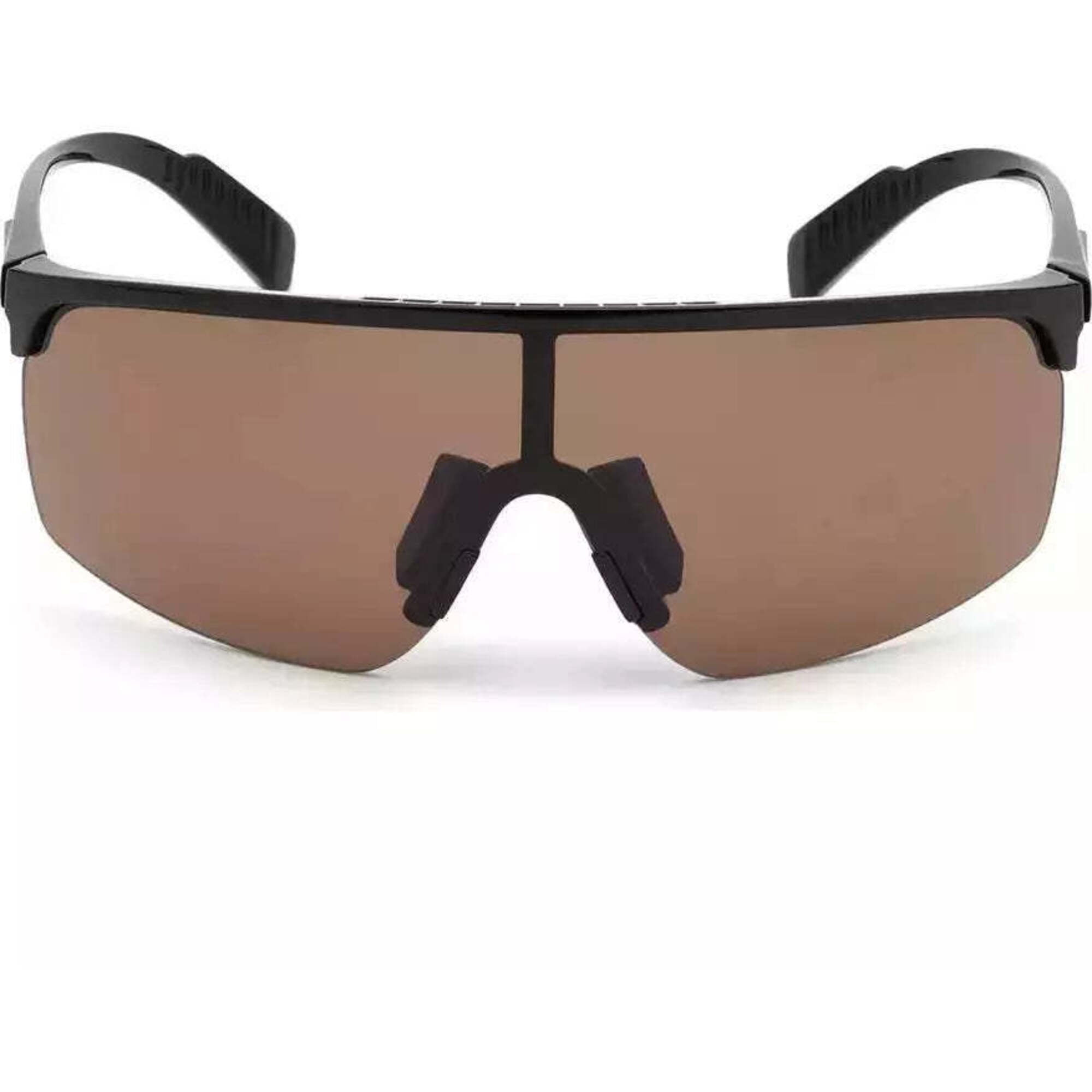 Adidas Men Sunglasses Sp0005 01E Black/Brown Mirrored Photochromic Shield 00 135