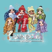 Girl's Rainbow High Winter Group Shot Logo Graphic Tee Tahiti Blue X Large