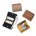 thumbnail image 3 of Genuine Leather Short Wallets Multifunction Soft Cowhide Students Small Coin Purse Card Holder Money Bag for Men Women (Coffee), 3 of 7