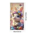 thumbnail image 3 of Weloille Easter Door Cover 1 Piece, Polyester Vivid Holiday Pattern, Reusable Decorative Party Background Banner, Suitable for Home Door Garden Wall Room Holiday Decoration, 3 of 6