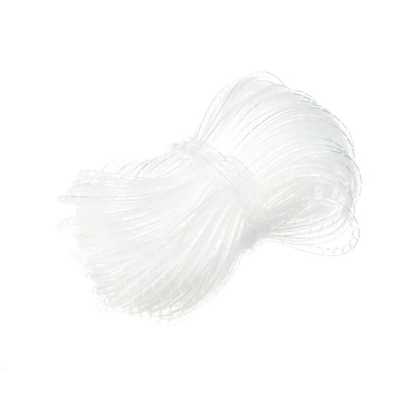 Unique Bargains Spiral Wrap Tube Cable Wire Polyethylene Manage Cord 65.6 Feet Length 0.09" x 0.12" White