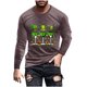 thumbnail image 2 of Blusas y camisas de manga larga y cuello redondo para hombre, camisetas casuales con estampado de moda y cuello redondo, blusas de licra de manga corta para hombre., 2 of 5