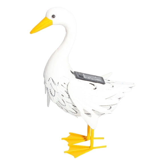 Estatua de para jardín, figura de animal con luces solares, regalo, precioso adorno, escultura de hierro, accesorios artesanales para césped y