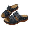 thumbnail image 3 of WILLBEST Sandalias Antiderrapantes Para Mujer, Zapatos De Mujer, Sandalias De Cuña Con Suela Gruesa, Sandalias De Una Pierna Huecas Con Flores De Moda, 3 of 9
