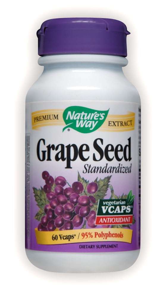 Natures Way Premium Extract Standardized Grape Seed Supplements 60