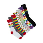 PEACELOVE Peace & Love Men's Print Crew Socks, 7-Pack