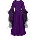 thumbnail image 5 of Witch Dress for Women Lace Square Neck Batwing Sleeve Halloween Dresses Adult Gothic, 5 of 5