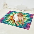 thumbnail image 2 of Rainbow Tie Dye Mandala Pattern Blanket,Comfortable Soft Lamb Wool Throw Blanket,All Season,Warm Lightweight Blankets for Sofa Bed Couch Living Room Chair,30"x40", 2 of 4