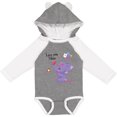 thumbnail image 3 of Inktastic Yara Happy Mothers Day Purple Elephant and Bee Gorgeous Girls Long Sleeve Baby Bodysuit, 3 of 5