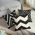 thumbnail image 6 of Throw Pillow Covers Home Decor Set of 4 Geometric Vintage Retro Tribal Boho Abstract Black White Modern Pillow Cases Decorative 18 x 18 Inches Outdoor Cushion Couch Sofa Pillowcases, 6 of 6