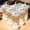 6PC, variant on odorsTT 4 PCS Square Glass Cups with Lids, 13oz, Perfect Coffee Cups, Includes Straws, Gift for Cup Collectors, Suitable for OHome, School, and Outdoor Use, Weddings