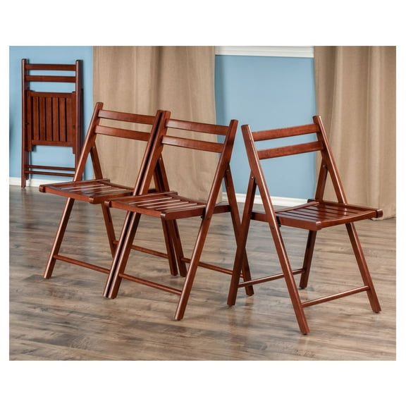 Robin 4-PC Folding Chair Set Walnut