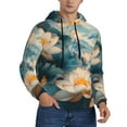 thumbnail image 2 of Salouo Mountain Lotus Serenity Pattern Men's Fall Hoodie Sweatshirt,Sport Hoodie with Pockets for Men Pullover Casual Hooded Sweatshirt-3X-Large, 2 of 7