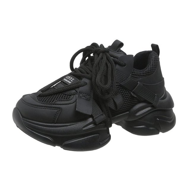 Zapatos vulcanizados de suela gruesa para mujer, zapatos deportivos altos, novedad de primavera 2023, suela gruesa, moda Simple, todo, zapatos informales para mujer 36 Gao Jinjia LED
