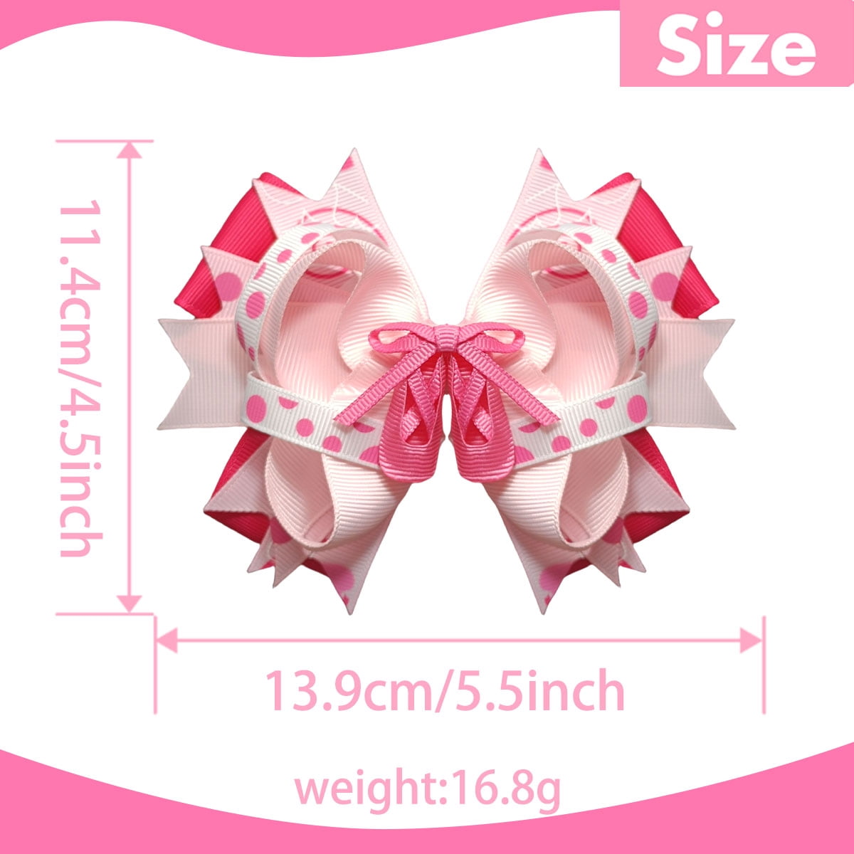 JoyBowie 12+4 Pack Small Hair Bows & Ballet Shoe Cheer Bows, Alligator Clips for Girls