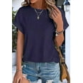 thumbnail image 4 of Womens Short Sleeve Tops Navy XL, 4 of 6