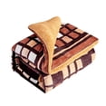 thumbnail image 4 of JML Plush Sherpa Bed Blanket, Fluffy & Soft, Reversible, Thick, King 79"x91",Coffee Plaid, 4 of 7
