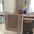 thumbnail image 3 of The HomeCentric Decorative Beige Table Runner 4 - 6 Seater Table Runner (14 x 64 inch), Lace, Border, Tassels, Bohemian, Jute fabric Table Linen, Bordered Pattern Contemporary Style - Bohemian Beauty, 3 of 10