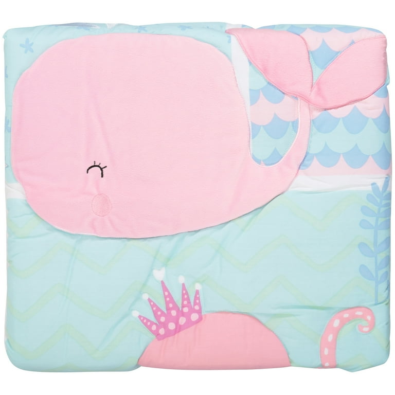 Bedtime Originals Sugar Reef Pink Blue Aquatic 3pc Crib Bedding