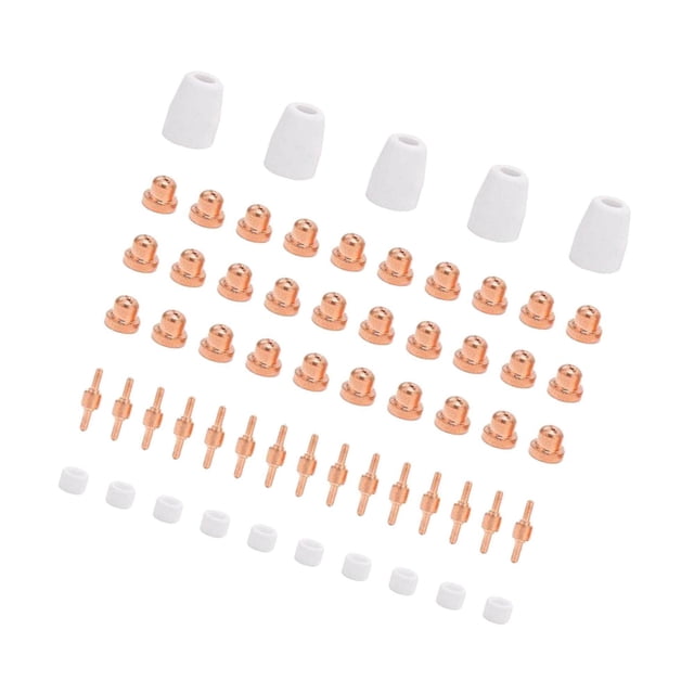 LG-40 Plasma Cutter Electrode Tips electrodes cutting consumable plasma Set for CUT40 CUT50 Cutting Torch Parts 60pcs