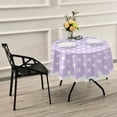 thumbnail image 7 of Coolnut 60" Polka Dot Round Tablecloth, Waterproof Tablecloth Stain Resistant and Wrinkle Decorative Patio Table Cloths for Kitchen Dinning Room Party Home Garden Picnic, 7 of 7