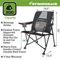 thumbnail image 2 of STRONGBACK Camping Chair Guru 3.0 Heavy Duty Camping Chairs with Lumbar Support, Backpack Folding Camp Chair, Black, 2 of 10