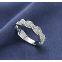 2Ct Round Cut Lab-Created Diamond Criss Cross Band Ring 14k White Gold Plated Sterling Silver