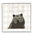 thumbnail image 4 of Stupell Industries Welcome to the Lodge Cabin Entrance Bear Tartan Graphic Art White Framed Art Print Wall Art, Design by Tara Moss, 4 of 5