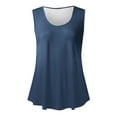 thumbnail image 6 of Miluxas Tank Tops for Women Sleeveless Crew Neck Workout Yoga Shirts Summer Casual Beach Vacation Undershirt Flowy Blouses Navy-A 4(S), 6 of 6