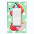 thumbnail image 1 of Metal Light Switch Plate Cover Floral Strawberry Butterfly Green Polka Dots FUT007, 1 of 13