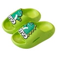 thumbnail image 4 of CAICJ98 Slides for Boys Girls Toddler Cloud Slides Sandals Pool Shower Beach Home Slippers Lightweight Soft Non-Slip Flip Flops Dinosaur Shape Quick Dry Green,13 (7-8 Years), 4 of 4