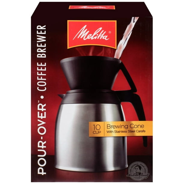 Melitta® PourOver? Brewer 10 Cup Coffee Maker with Stainless Thermal