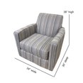 thumbnail image 4 of Fusion Furniture Dano Tweed Fabric Swivel Glider Chair in Multi-Color, 4 of 5