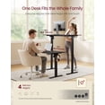 thumbnail image 3 of VASAGLE Electric Standing Desk, Height Adjustable Desk, Sedentary Reminder, 4 Memory Heights, for Home Office, 55.1 x 27.6 Inches, Ink Black, 3 of 5