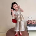 thumbnail image 5 of Bovxnpu Girls Summer Clothing Sets Girls Sleeveless Pants Princess Outfit Set, 5 of 5