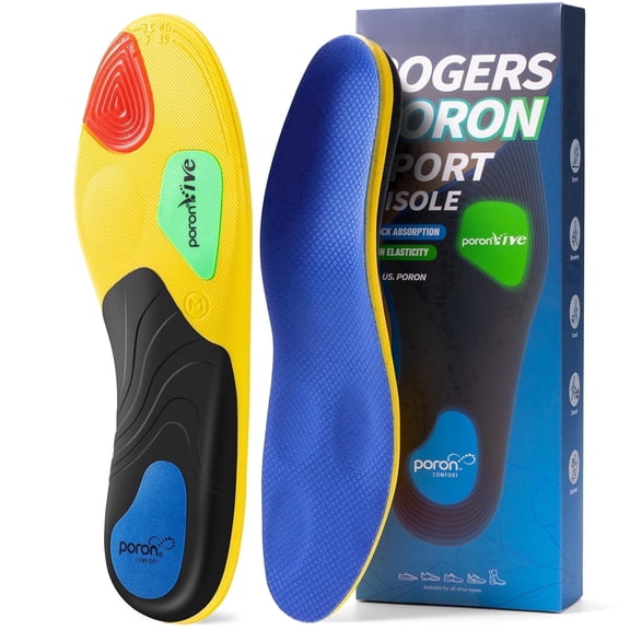 HERMOSO Plantar Fasciitis Insoles for Men Women - Orthotics Inserts, Shoe Insoles Arch Support Flat Feet Inserts (1 Pair, XS, Deep Blue)