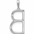 thumbnail image 3 of 14K White Gold Diamond Letter B Initial Pendant (18.96 X 9.03) Made In India -Jewelry By Sweet Pea, 3 of 7