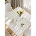 thumbnail image 5 of Light Green Lines Placemats Set of 4, Retro Minimalist Stripes Pattern Placemats for Dining Table, Place Mats for Kitchen Tabletop, Waterproof Wipeable Dining Table Mats Set, 5 of 9