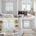 thumbnail image 6 of Coastal Kitchen Curtains Sets for Windows 36 Inch Length, Turquoise Blue Turtle Starfish Coral Jellyfish Rod Pocket Window Treatments Tier Curtains and Valances Set for Bedroom/Bathroom, 6 of 8