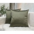 thumbnail image 1 of Aiking Home 26x26 Inches Faux Silk Square European Shams, Zipper Closure, Sage (Set of 2), 1 of 7