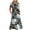 #1, variant on Pisexur Women's Summer Beach Dresses Casual Floral Short Sleeve Boho Floral Maxi Dress Crew Neck Smocked Tiered Flowy Long Dresses