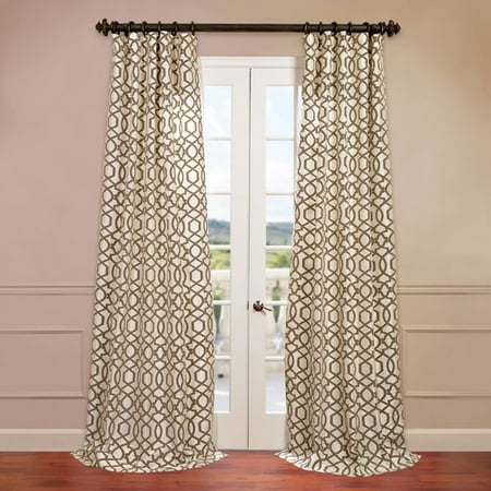 Half Price Drapes Filigree Flocked Geometric Semi Sheer Pinch