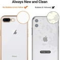 thumbnail image 3 of Clear Phone Case for iPhone 7 Plus Case iPhone 8 Plus Case, Transparent Soft TPU Plating Bumper Anti-Scratch Shockproof Protective Case Cover - Lilac Purple, 3 of 15