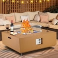 thumbnail image 7 of EastVita 36Inch Outdoor Propane Fire Pit Table 50000 BTU Steel Fire Pit with Wind Guard and Waterproof Cover Yellow, 7 of 7